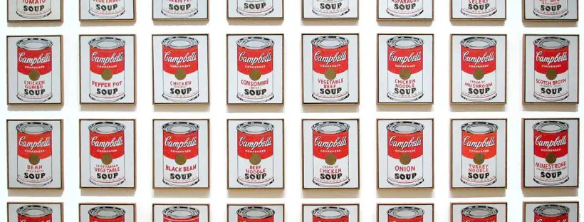 後現代藝術家代表：安迪沃荷與其作品康寶湯罐頭